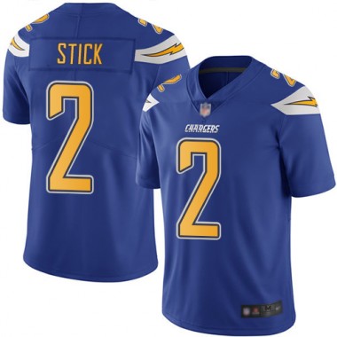 Los Angeles Chargers NFL Football Easton Stick Electric Blue Jersey Men Limited  #2 Rush Vapor Untouchable